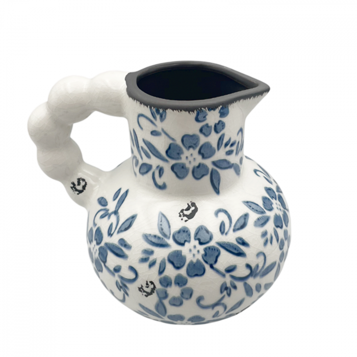 Carafa ceramica SANTORINI, Alb Albastru, 18cm [2]