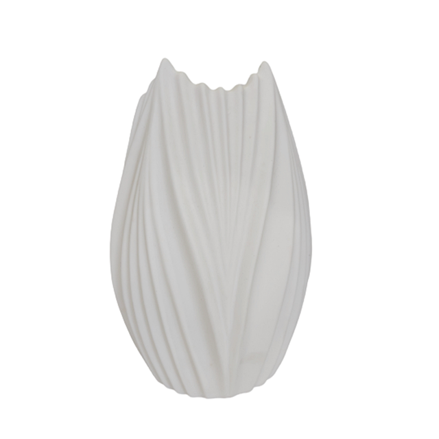 Vaza ceramica Tulipe 24cm, Alb [1]