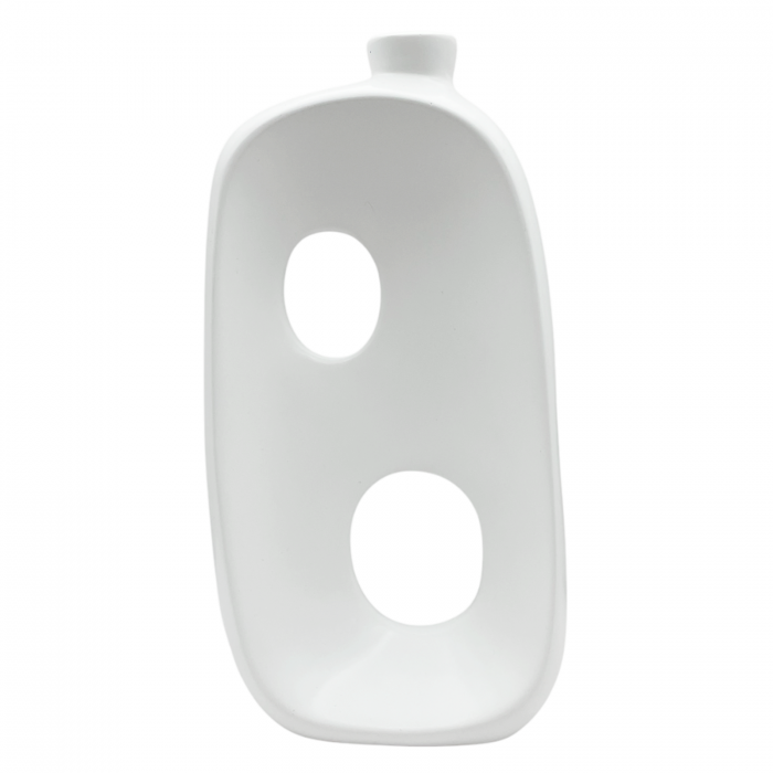 Vaza ceramica CIRCLE, Alb, 20cm [1]