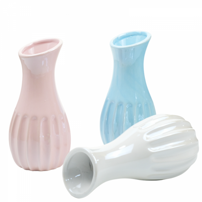 Vaza ceramica PEARL, Bleu, 18cm [2]