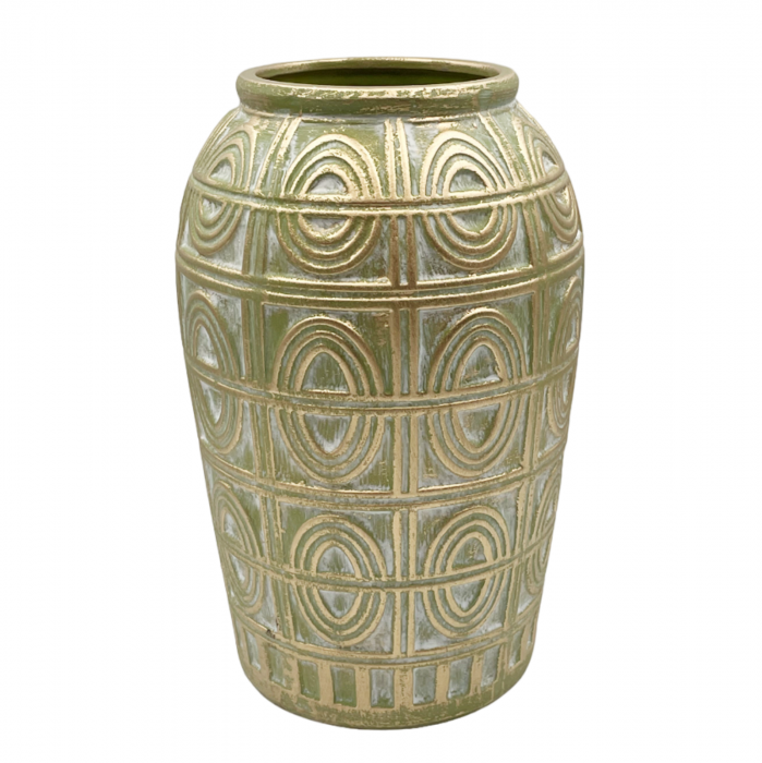 Vaza ceramica BONITA cu capac, Bleu Auriu, 23cm [2]