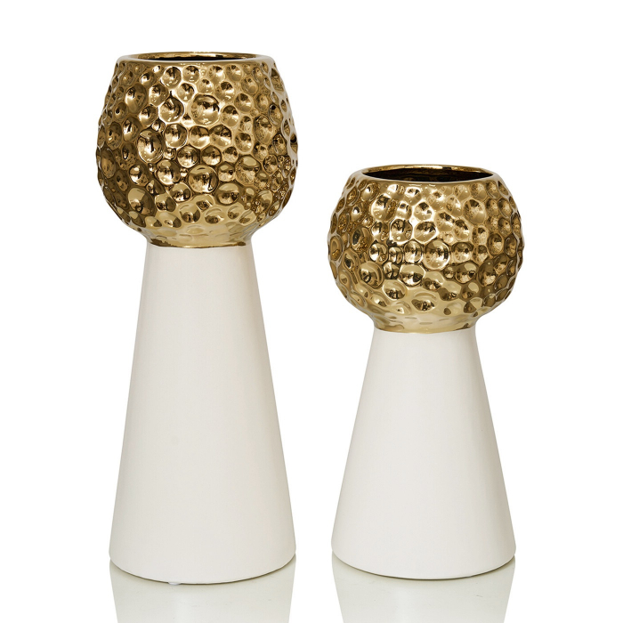 Vaza ceramica DYNASTY, Alb, 12x33cm [4]