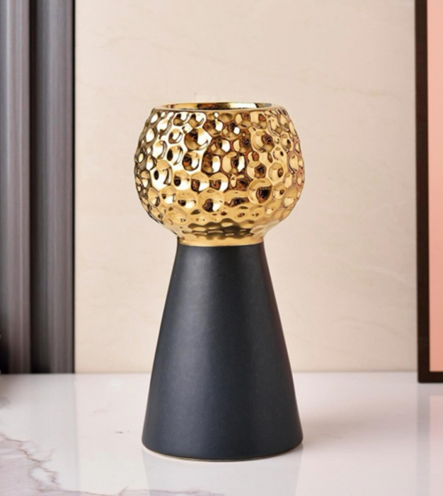 Vaza ceramica DYNASTY, Negru, 12x26cm [2]