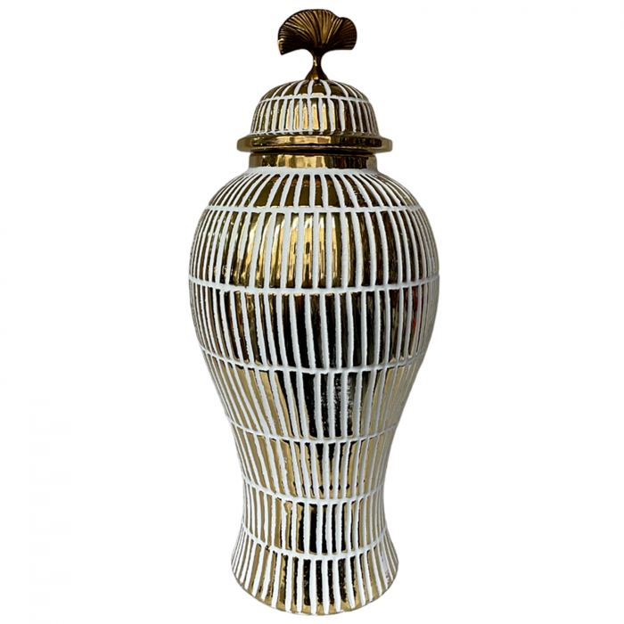 Vaza ceramica GINKO, Auriu, 33cm [2]