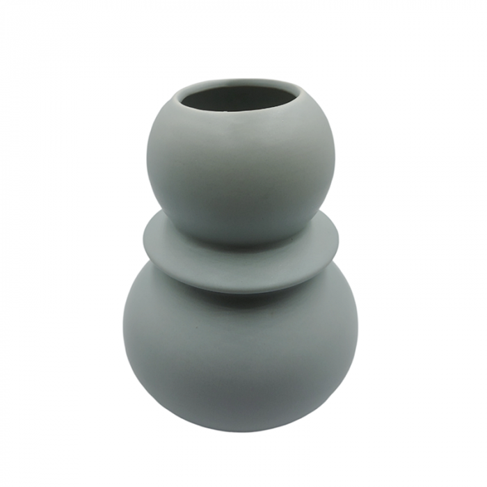 Vaza ceramica BUBBLE, Gri, 14cm [2]