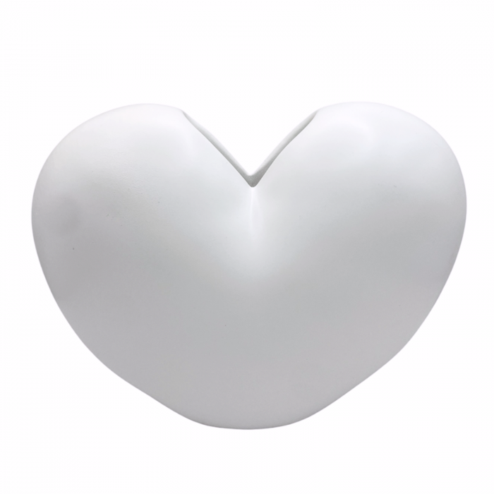 Vaza ceramica HEART, Alb, 16x20cm [1]
