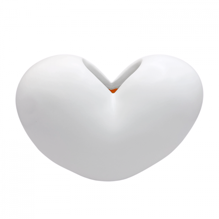 Vaza ceramica HEART, Alb, 16x20cm [2]