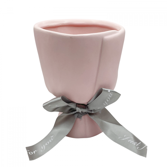 Vaza ceramica MALAGA, Roz, 14cm [1]