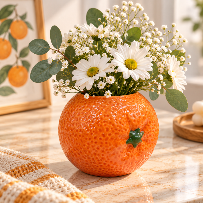 Vaza ceramica ORANGE - Portocala decorativa [4]