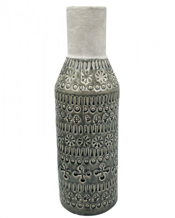 Vaza ceramica RALPH, Gri, 37cm [2]