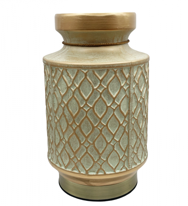 Vaza ceramica BONITA, Bleu Auriu, 23cm [3]