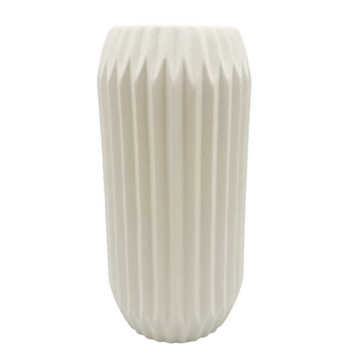 Vază albă ceramică mată – decor minimalist și elegant [2]