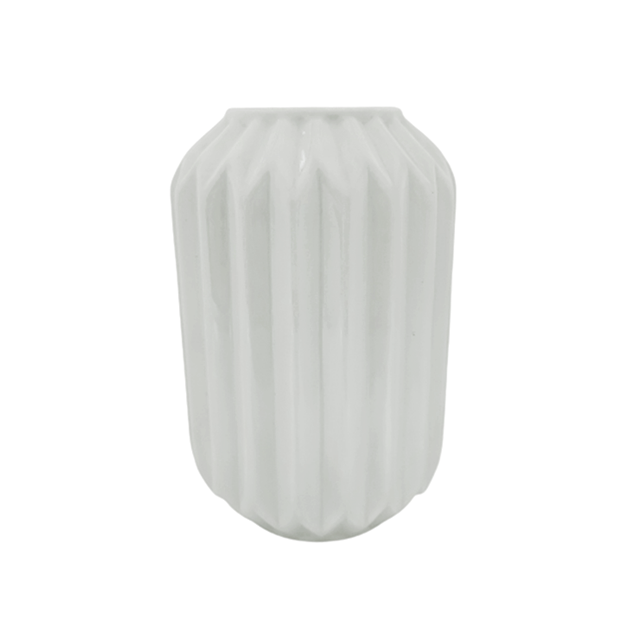 Vaza ceramica Steven 10x19cm, Alb [1]