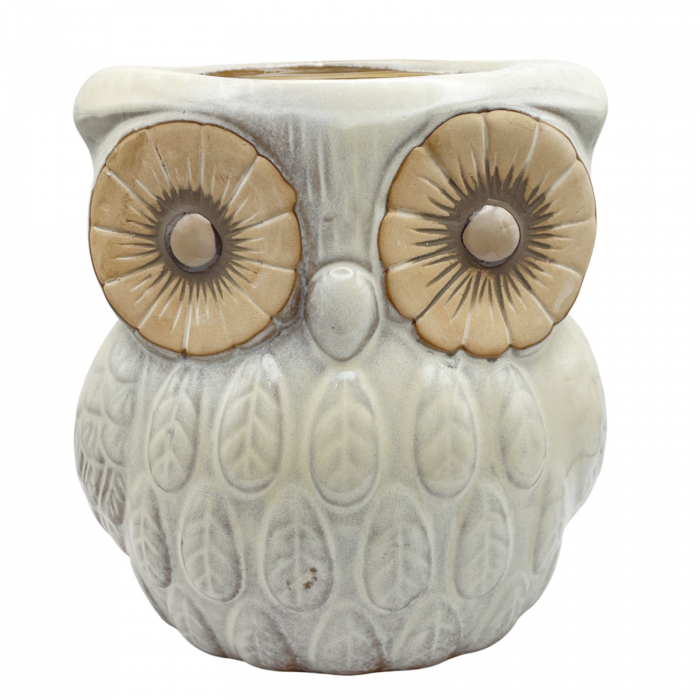 Vaza ceramica Bufnita BLINX, Gri, 15x19cm [1]