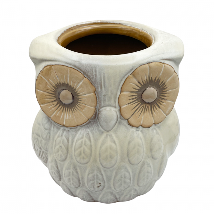 Vaza ceramica Bufnita BLINX, Gri, 15x19cm [2]