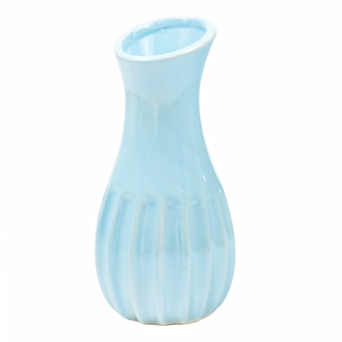 Vaza ceramica PEARL, Bleu, 18cm [3]
