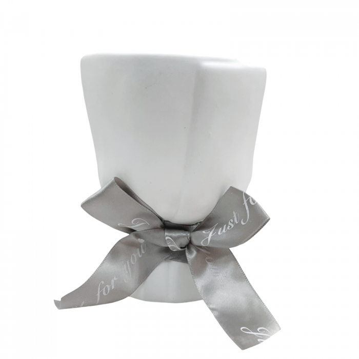 Vaza ceramica MALAGA, Alb, 14cm [2]