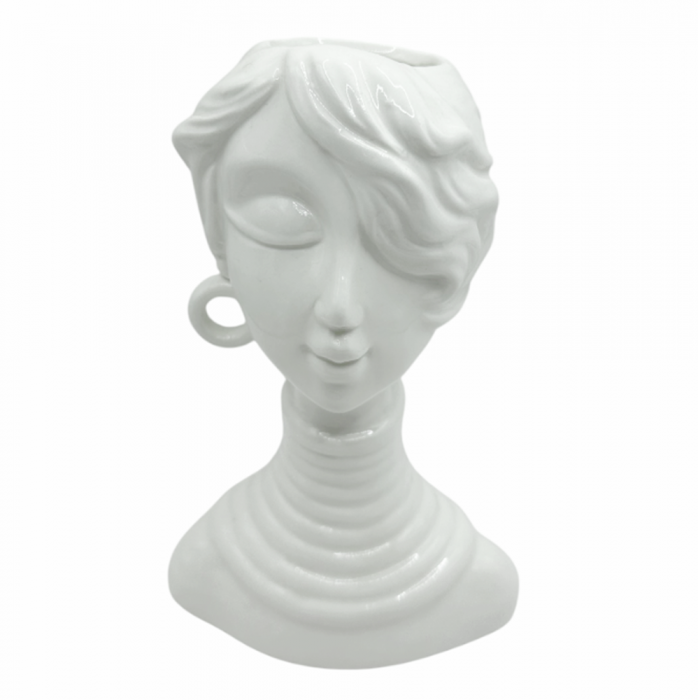 Vaza ceramica DONNA, Alb, 18cm [1]