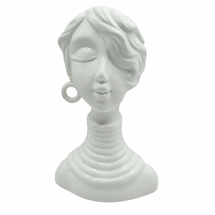 Vaza ceramica DONNA, Alb, 18cm [3]