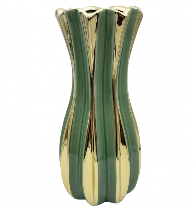 Vaza ceramica BEATRICE, Verde, 23.5cm [1]