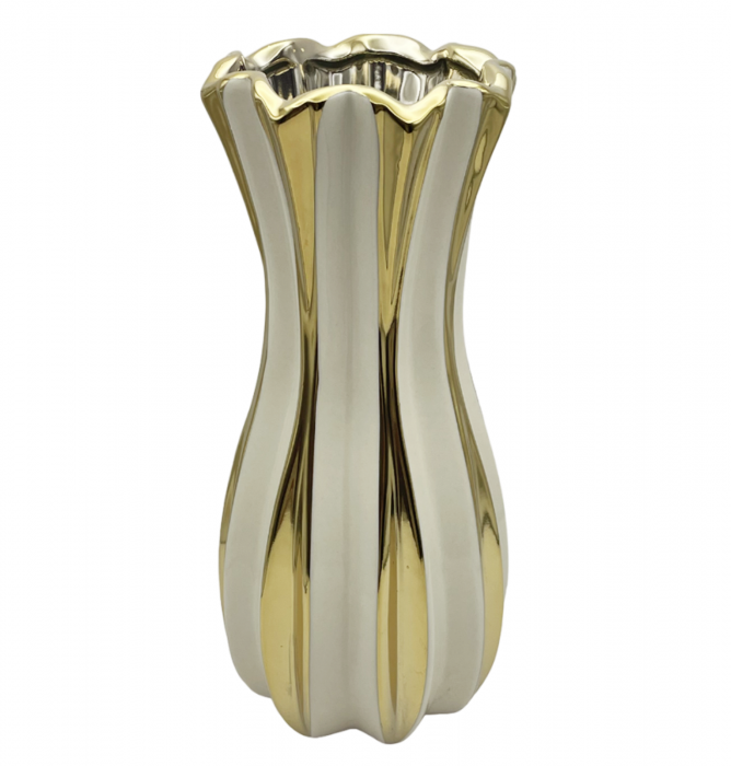 Vaza ceramica BEATRICE, Crem, 23.5cm [2]