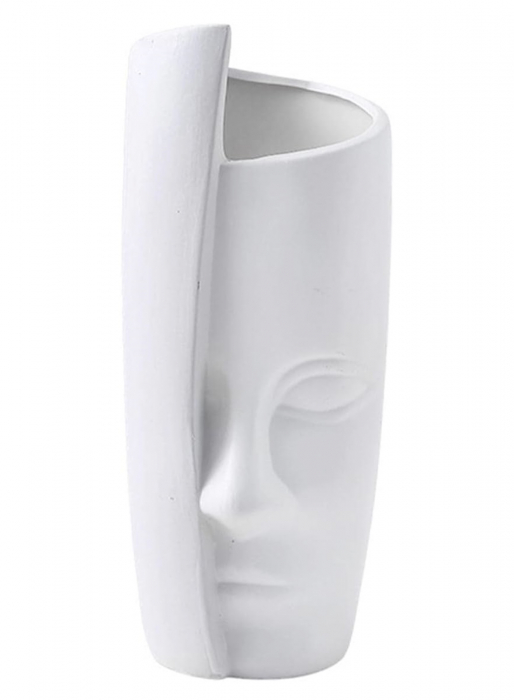 Vaza ceramica NORDIC, Alb, 23cm [3]
