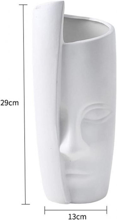 Vaza ceramica NORDIC, Alb, 23cm [5]