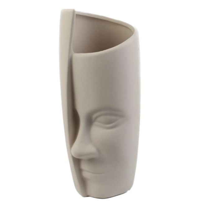 Vaza ceramica NORDIC, Bej, 23cm [4]