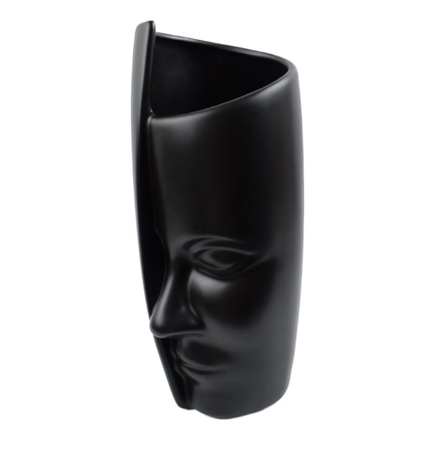 Vaza ceramica NORDIC, Negru, 23cm [2]