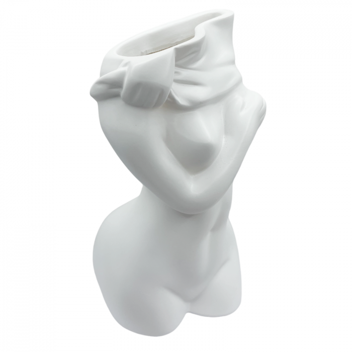 Vaza ceramica WOMAN BODY, Alb, 18cm [1]
