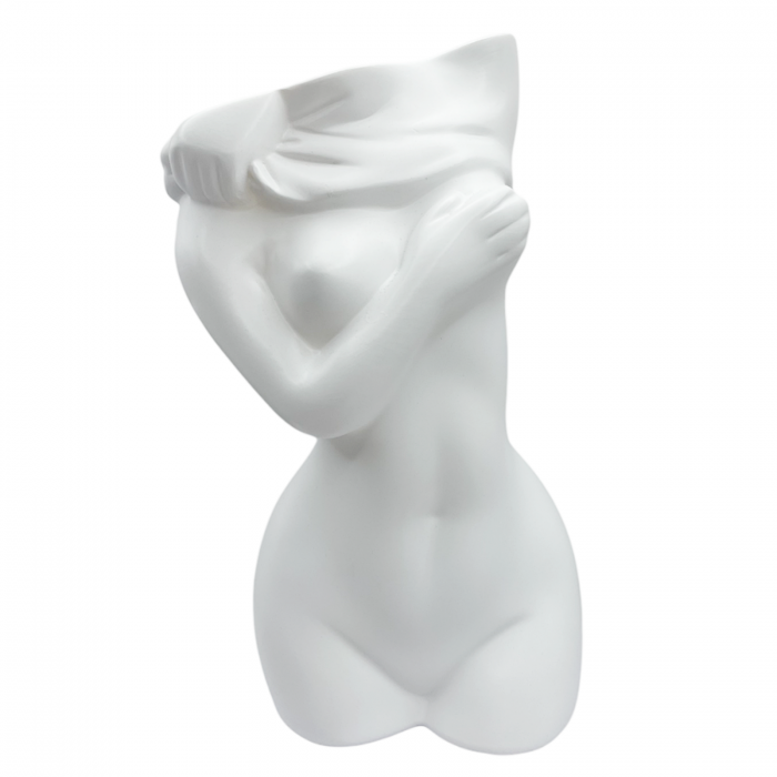 Vaza ceramica WOMAN BODY, Alb, 18cm [2]