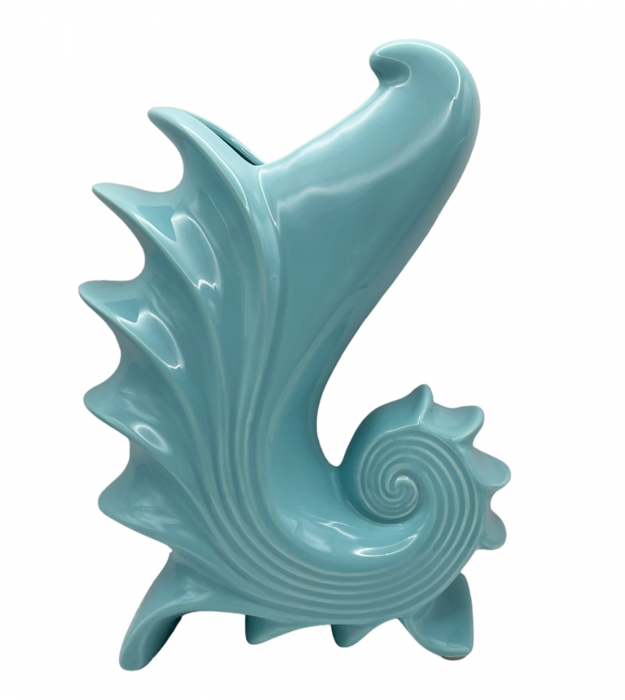 Vaza ceramica SHELL, Turcoaz, 18x25cm [1]