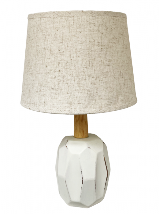 Veioza ceramica MARBLE, Alb, 36cm [1]