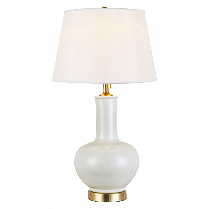 Veioza ceramica HENRY, Alb/ Auriu, 70cm [2]