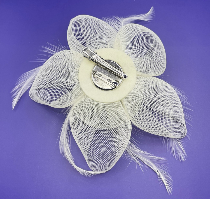 Voaleta - Fascinator & Brosa ASHLEY, Crem [2]