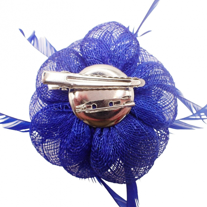Voaleta - Fascinator & Brosa ROSA, Albastru, 8cm [2]
