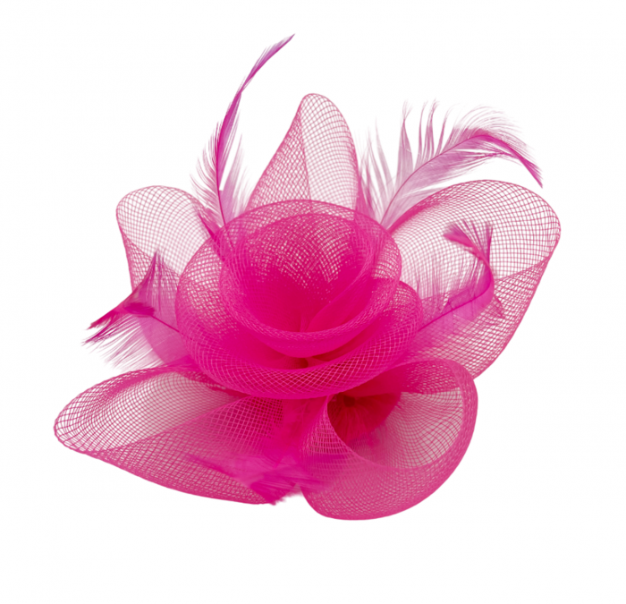 Voaleta - Fascinator & Brosa LUCINDA, Fucsia, 13cm [3]