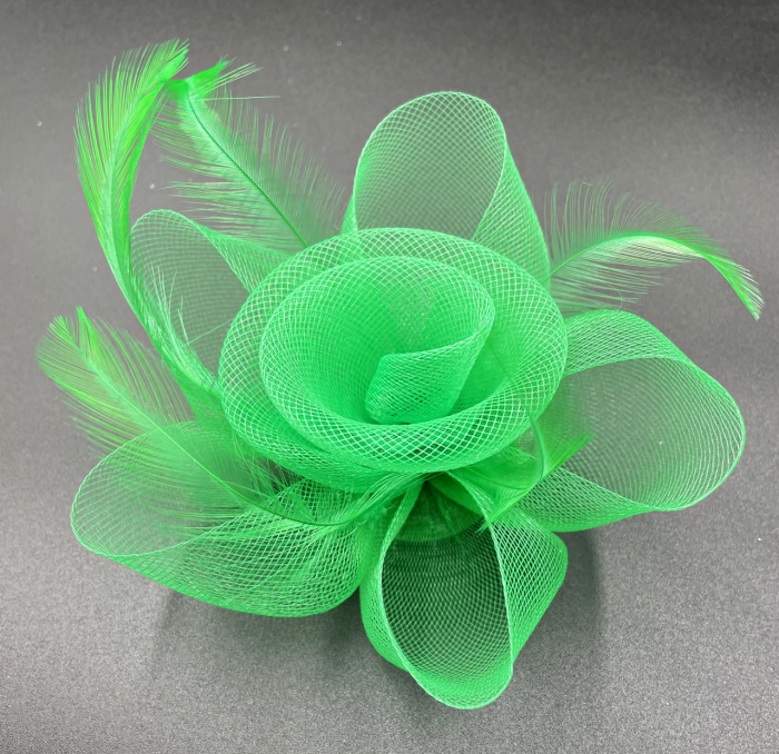Voaleta - Fascinator & Brosa LUCINDA, Verde, 13cm [3]