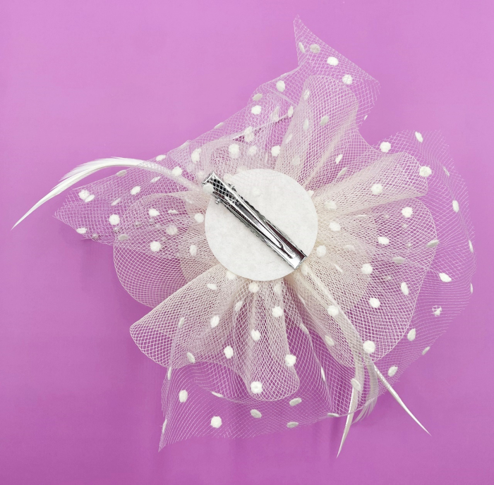Voaleta - Fascinator Agrafa CAMILLE, Crem [3]