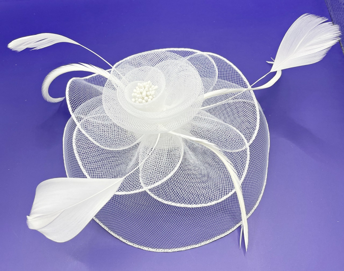 Voaleta - Fascinator CARMELLA, Alb [3]