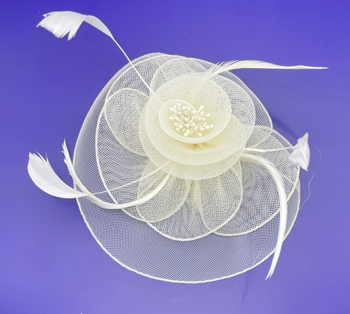Voaleta - Fascinator CARMELLA, Crem, 18cm [1]