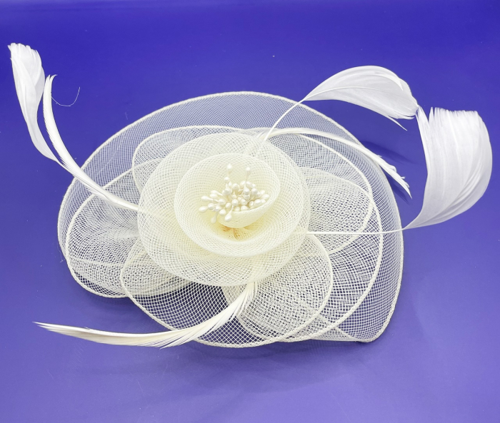 Voaleta - Fascinator CARMELLA, Crem, 18cm [2]