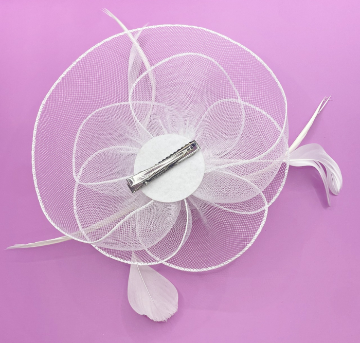 Voaleta - Fascinator CARMELLA, Alb [2]