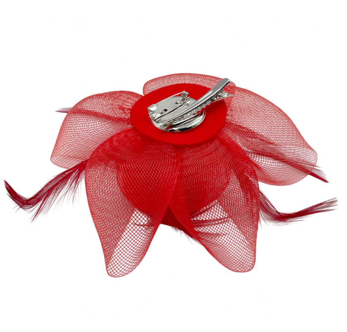 Voaleta - Fascinator & Brosa ASHLEY, Rosu [2]