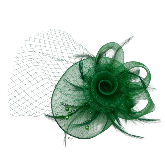 Voaleta - Fascinator JESSICA, Verde, 20cm [1]