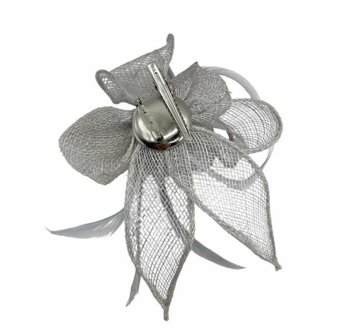 Voaleta - Fascinator & Brosa ELOISE, Gri, 14cm [3]