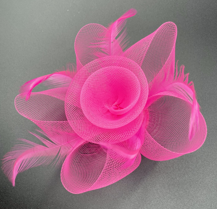 Voaleta - Fascinator & Brosa LUCINDA, Fucsia, 13cm [2]