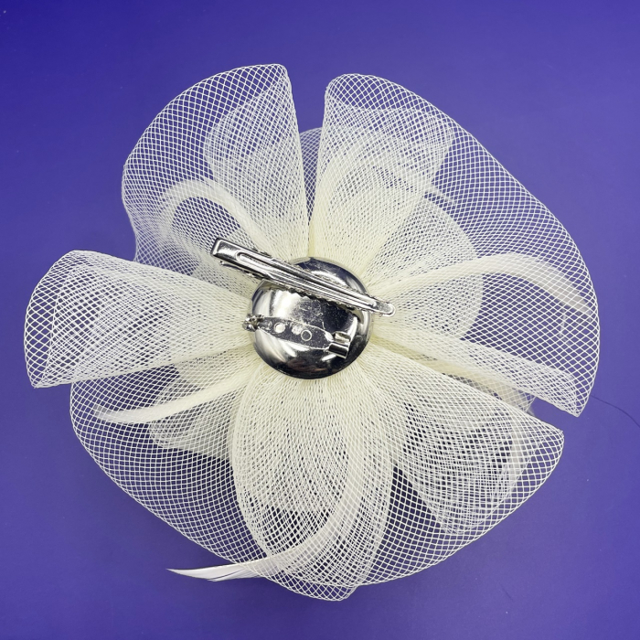 Voaleta - Fascinator & Brosa PEARLY, Crem, 12cm [2]