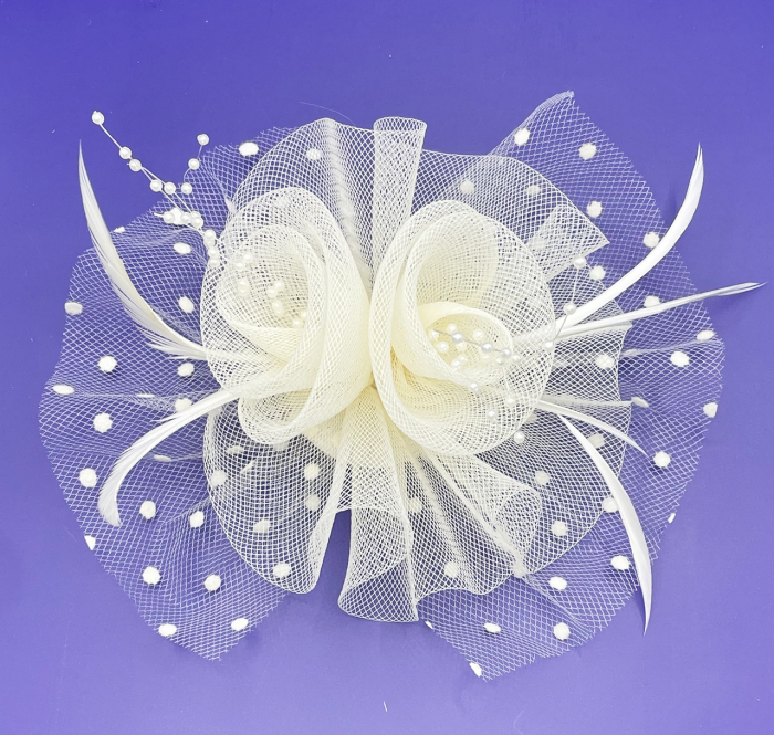Voaleta - Fascinator Agrafa CAMILLE, Crem [1]