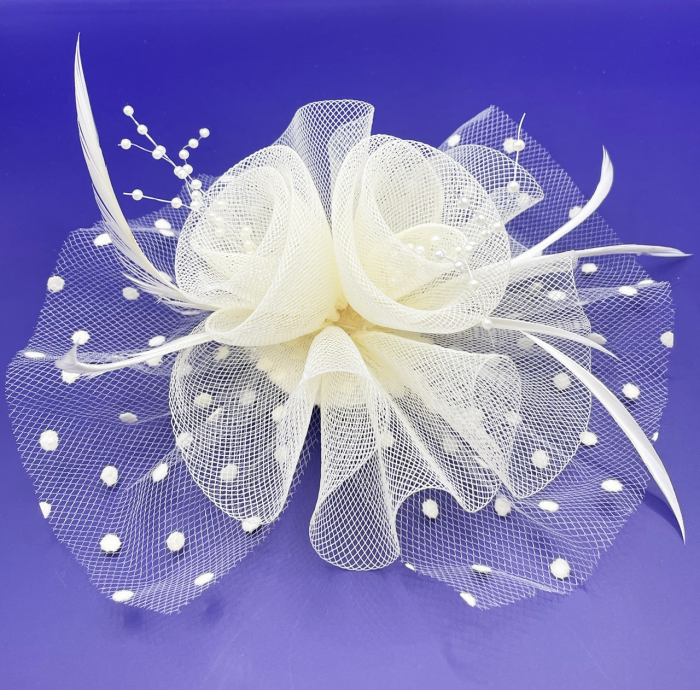 Voaleta - Fascinator Agrafa CAMILLE, Crem [2]